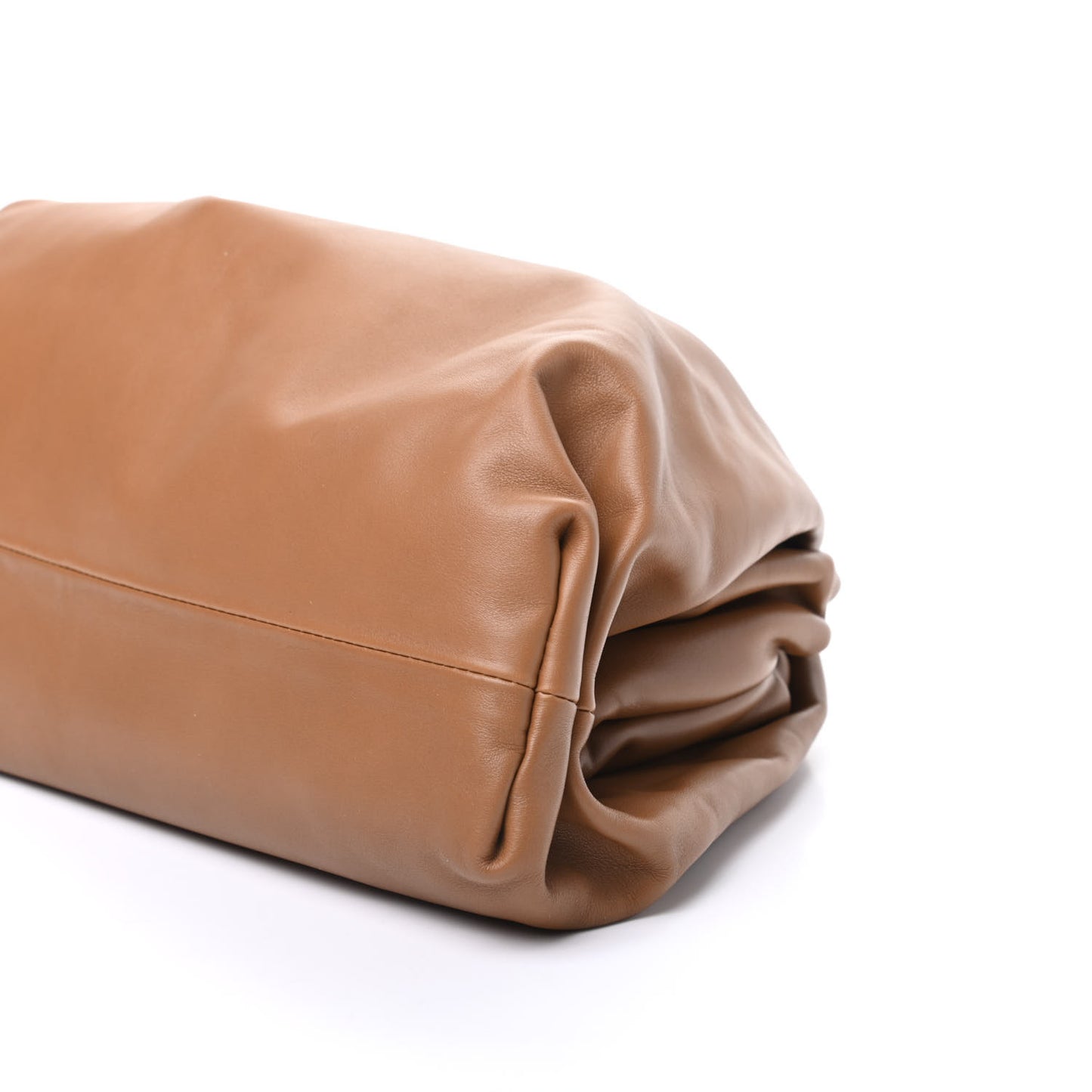 Smooth Butter Calf The Pouch Oversized Clutch Cammello