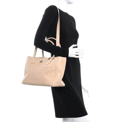 Chanel Calfskin Cerf Executive Shopper Tote Light Beige 2 of 16