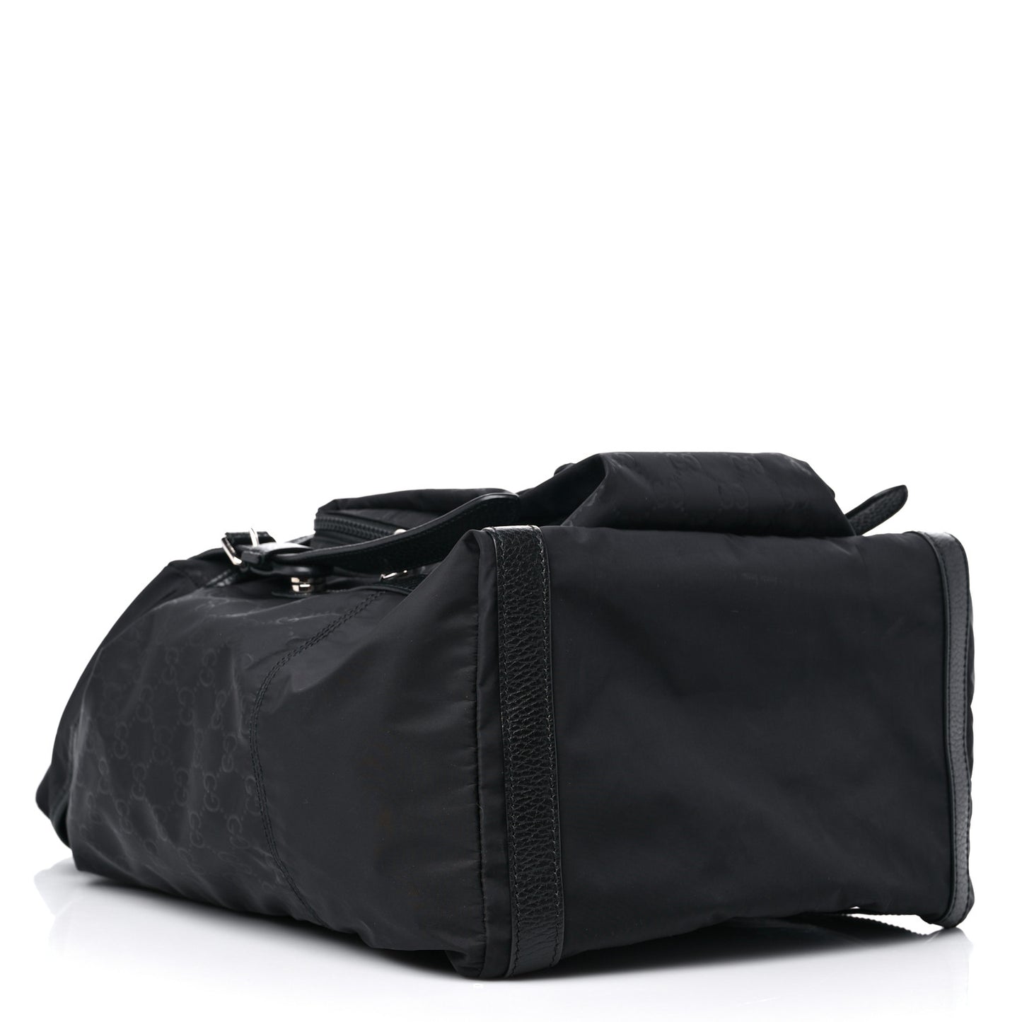 Nylon Monogram Medium Light Double Buckle Backpack Black