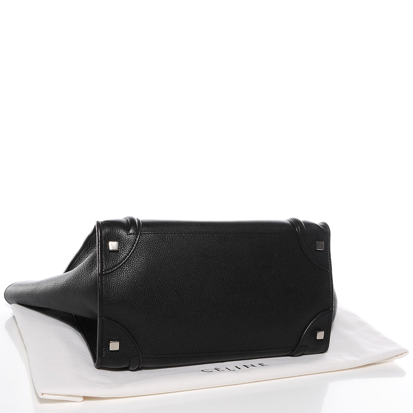 Drummed Calfskin Mini Luggage Black