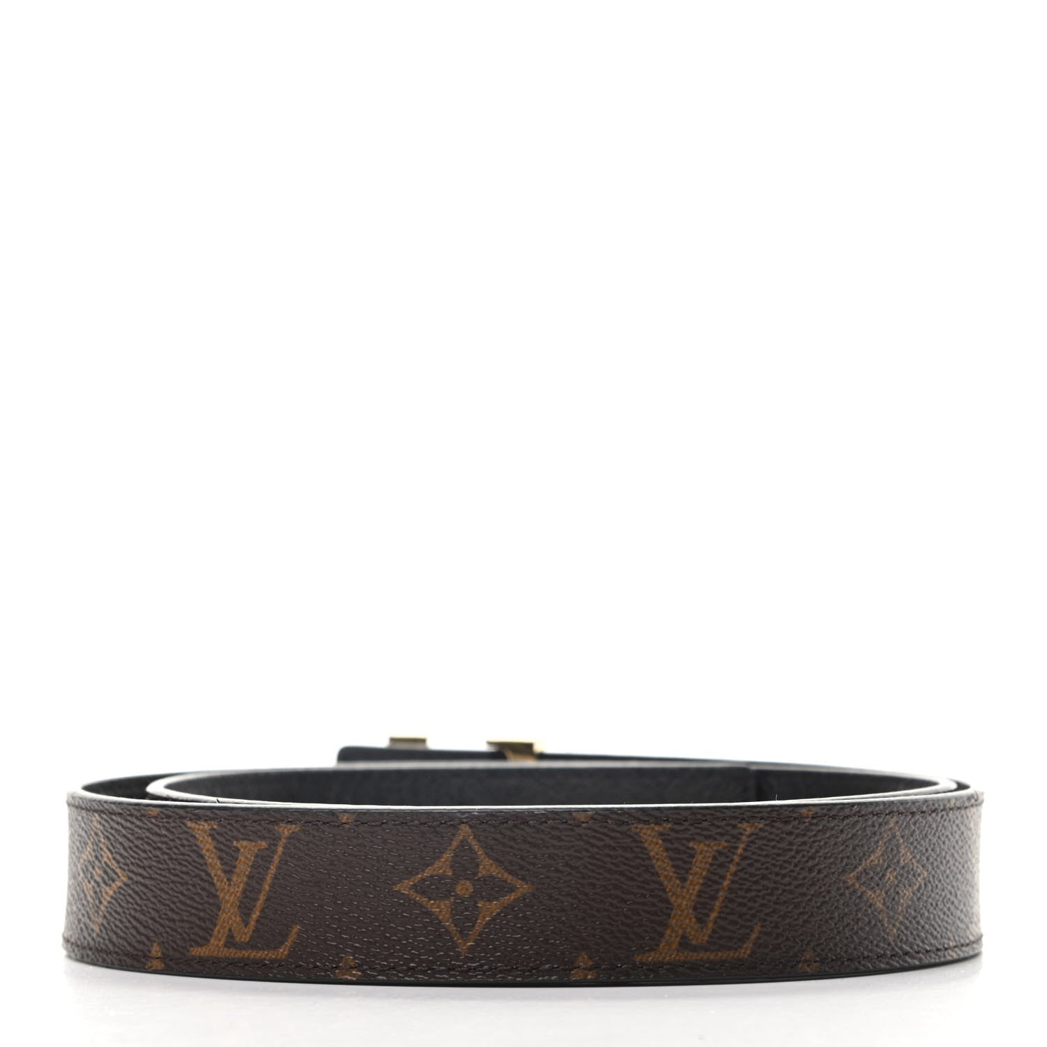 Louis Vuitton Calfskin Monogram 30mm LV Initiales Reversible Belt 90 36 Black 2 of 5