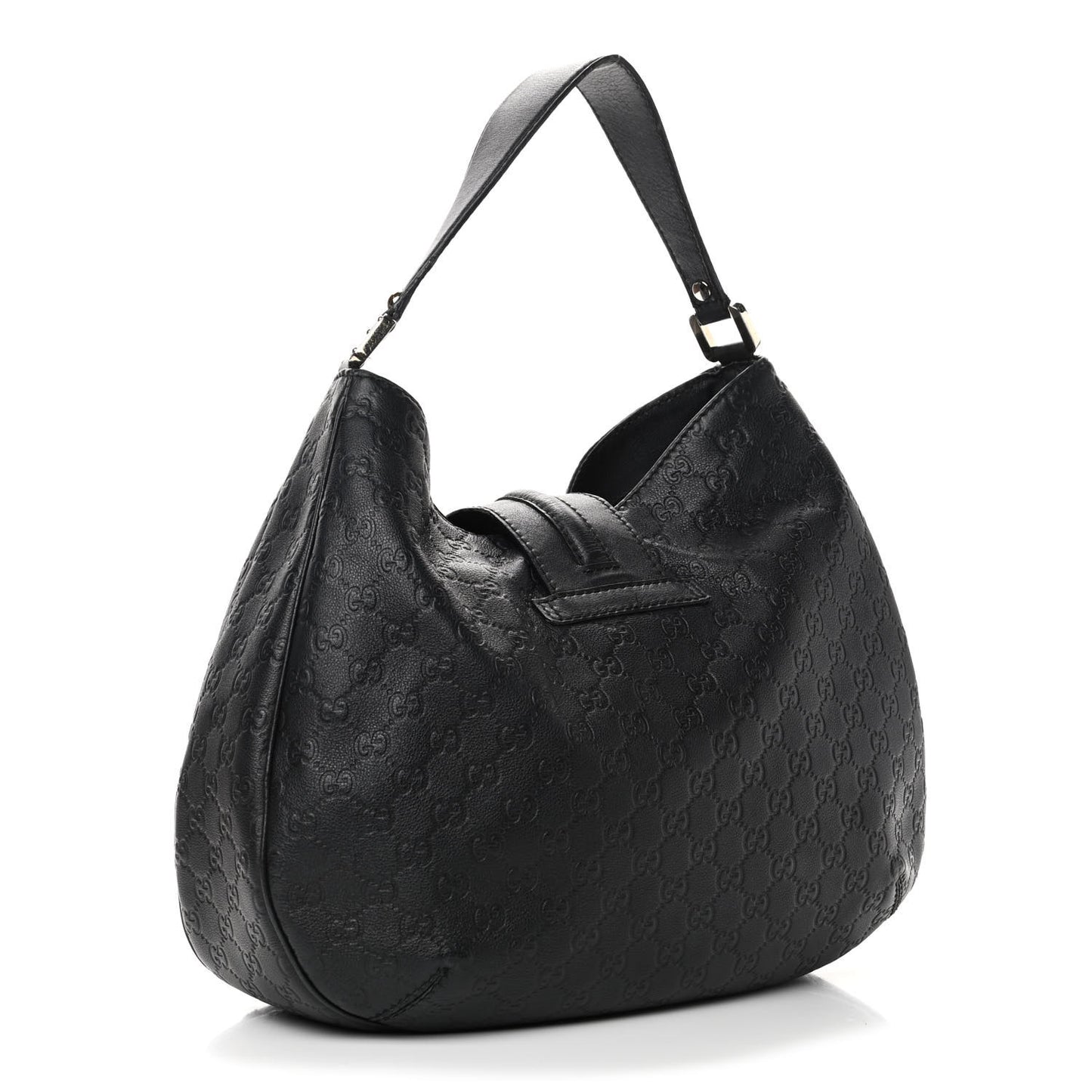 Guccissima Large New Ladies Web Hobo Black