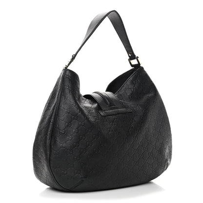 Gucci Guccissima Large New Ladies Web Hobo Black 2 of 7