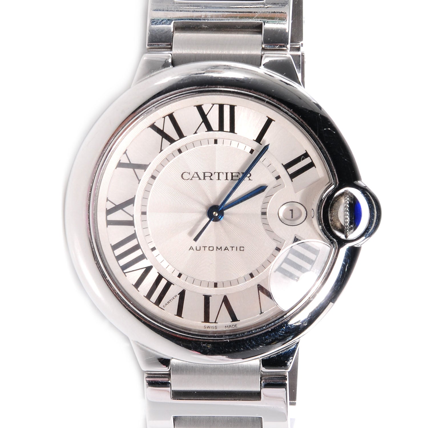 Cartier Stainless Steel 42mm Ballon Bleu De Automatic Watch 1 of 5