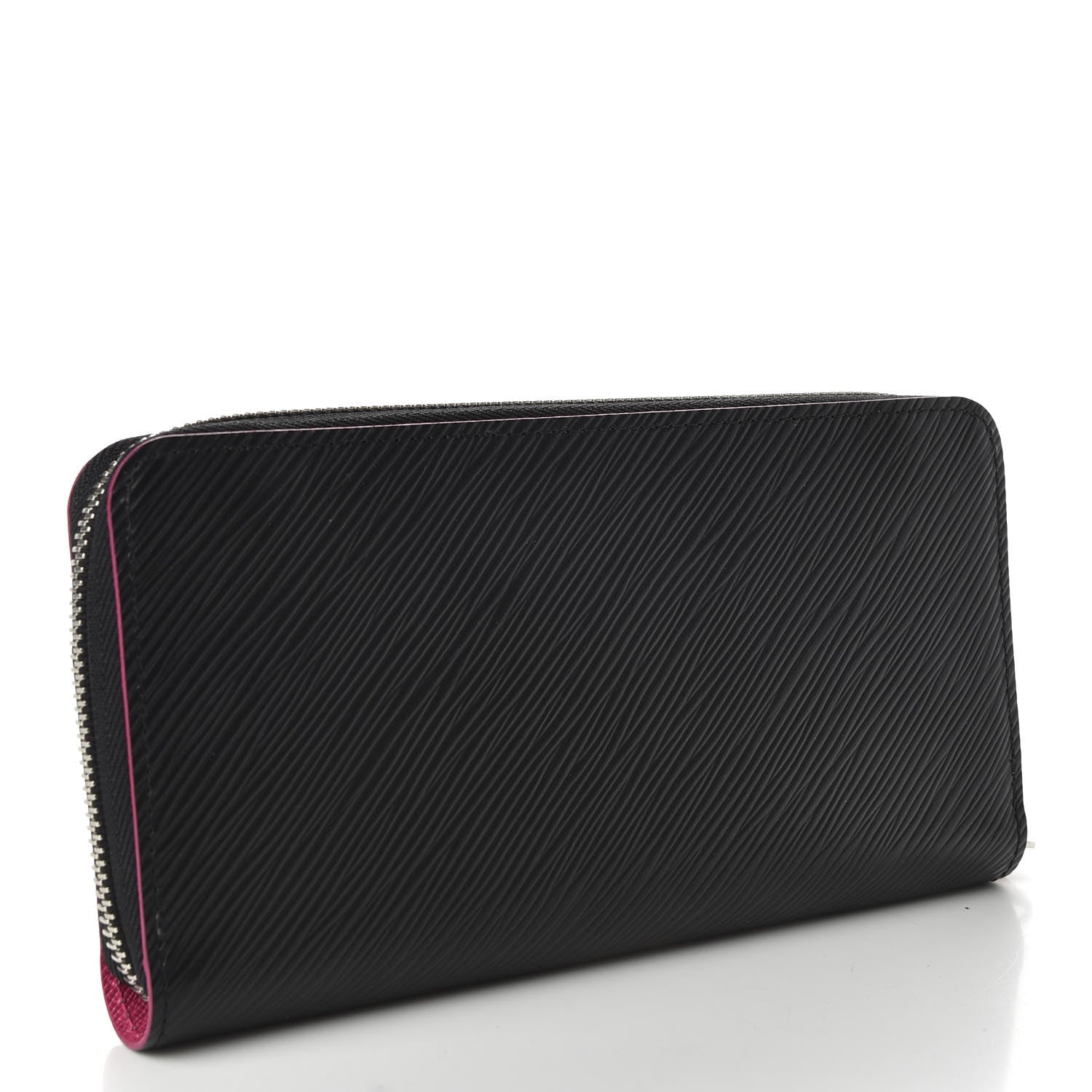 Louis Vuitton Epi Zippy Wallet Black Hot Pink 3 of 8