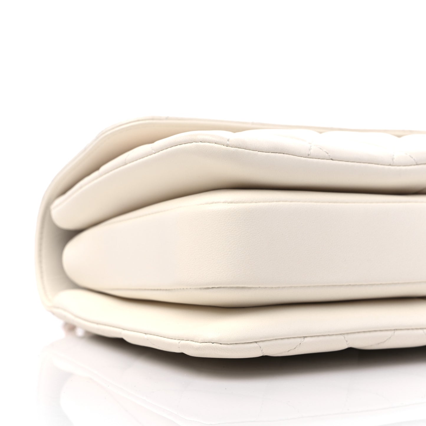 Lambskin Quilted Small Trendy CC Dual Handle Flap Bag White