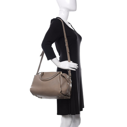 Lanvin Goatskin Trilogy Bowling Bag Mastic 2 of 12