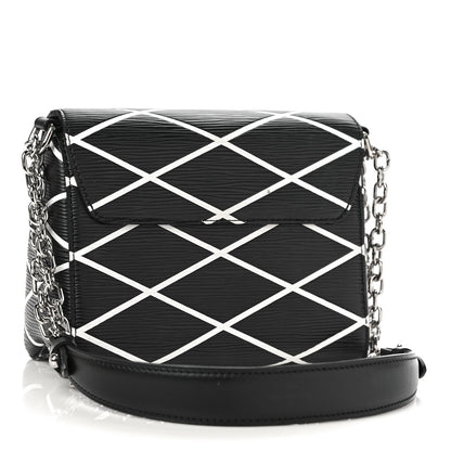 Louis Vuitton Epi Malletage Twist Shoulder Bag PM Black 3 of 9
