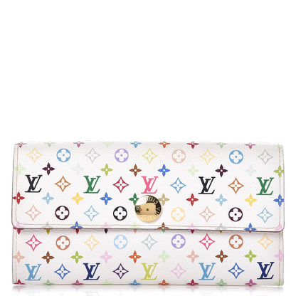 Louis Vuitton Monogram Multicolor Sarah Wallet White 1 of 8