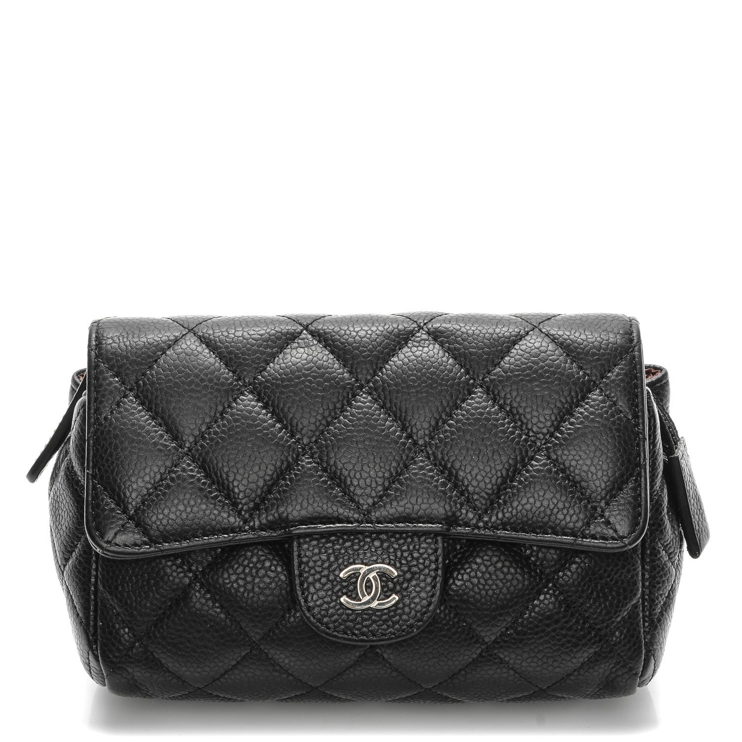 Chanel Caviar Quilted Flap Cosmetic Case Black 1 of 8
