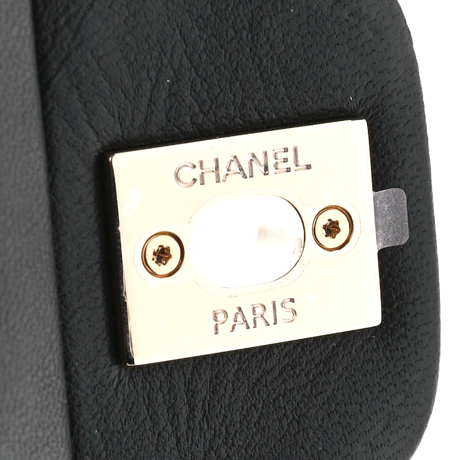 Chanel Lambskin Quilted Pearl CC Flap Clutch Black 7 of 12