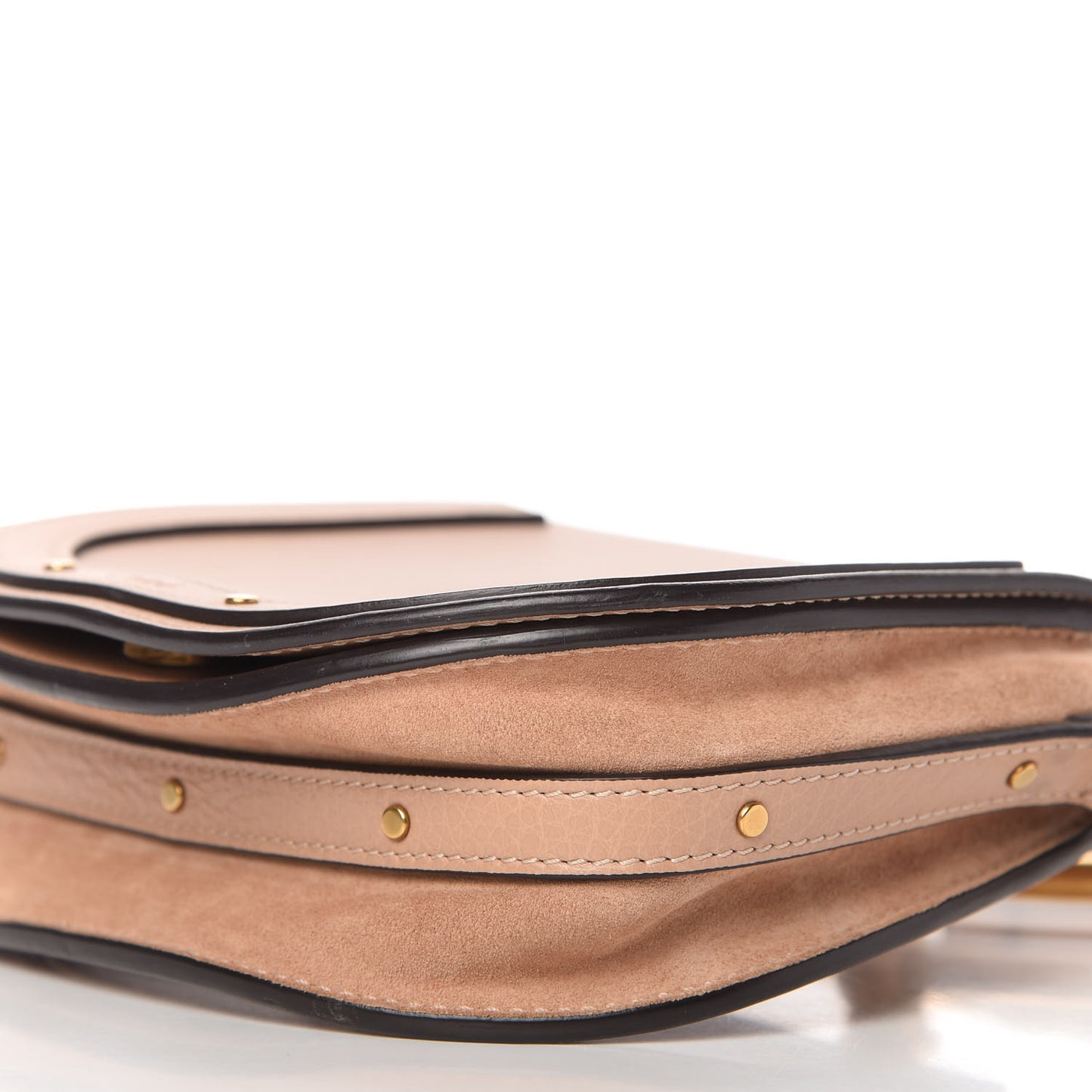 Calfskin Suede Small Nile Bracelet Bag Biscotti Beige