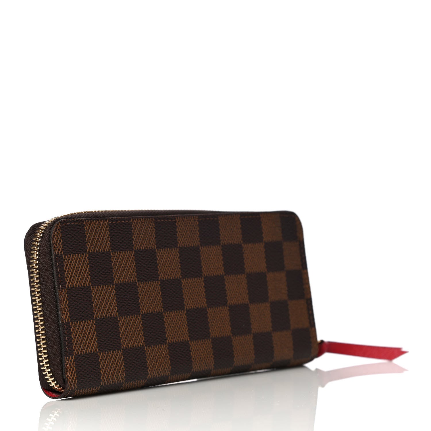 Louis Vuitton Damier Ebene Clemence Wallet Cherry 3 of 12