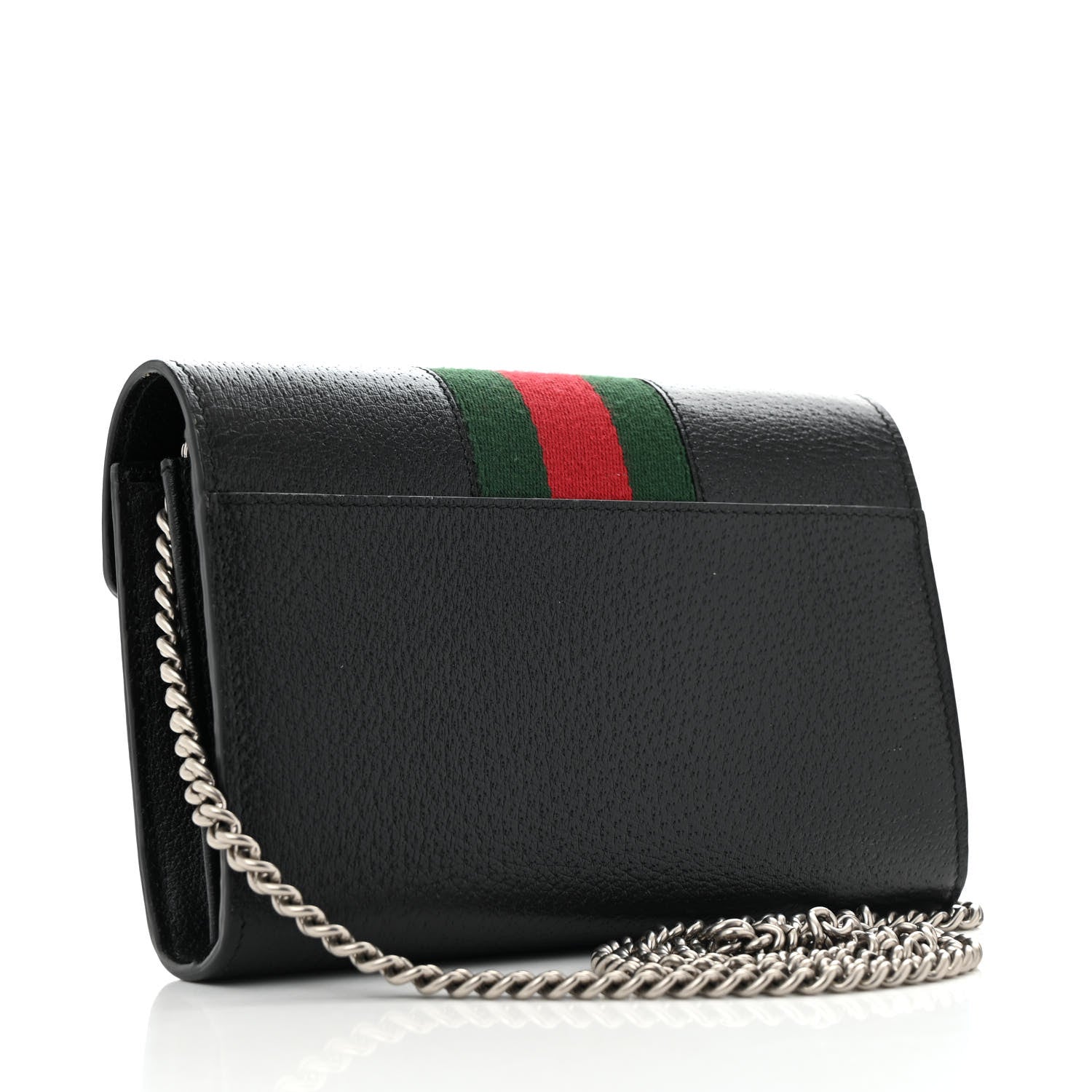 Gucci Calfskin Web Mini Dionysus Chain Wallet Black 3 of 13