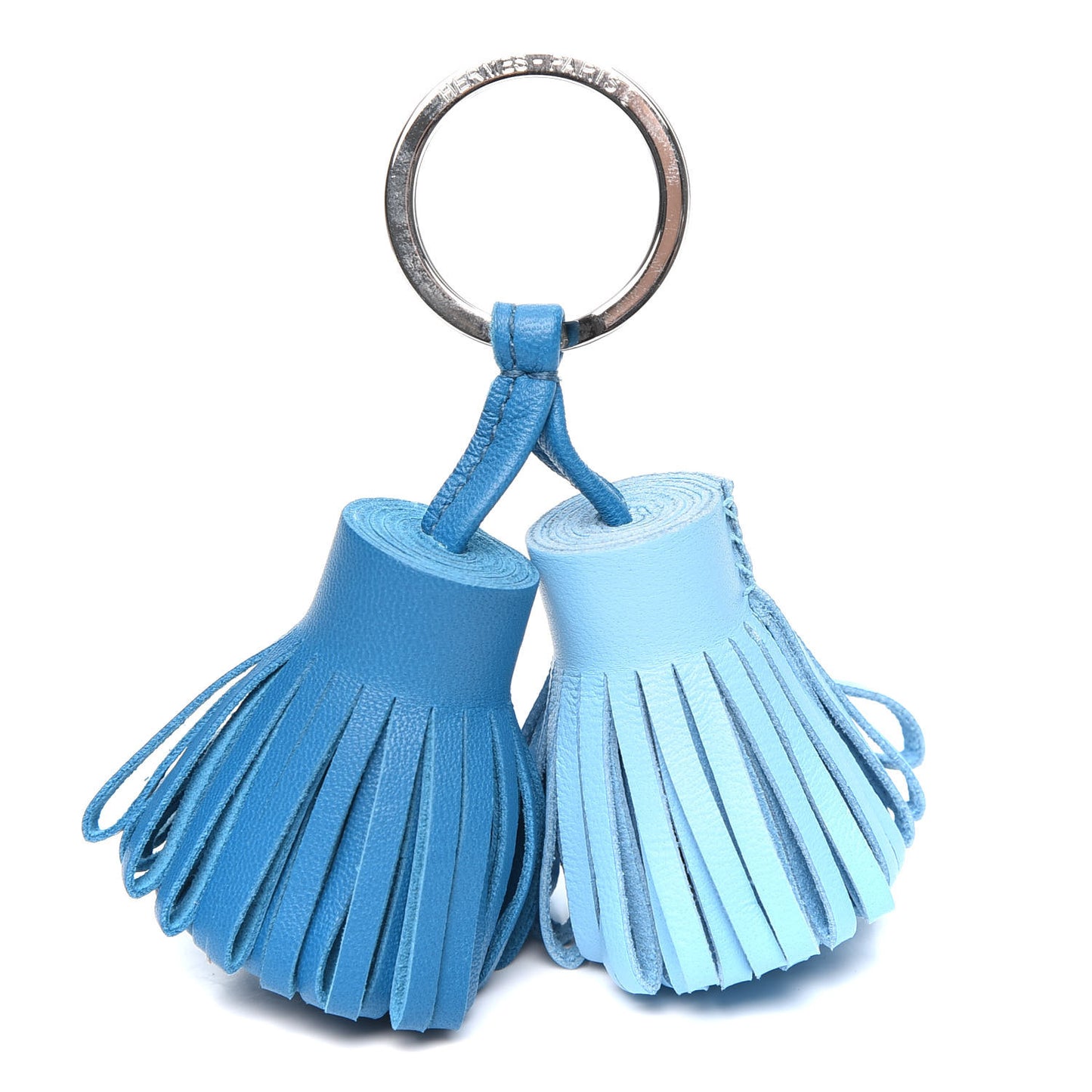 Lambskin Carmen Uno-Dos Key Holder Bleu Izmir Celeste