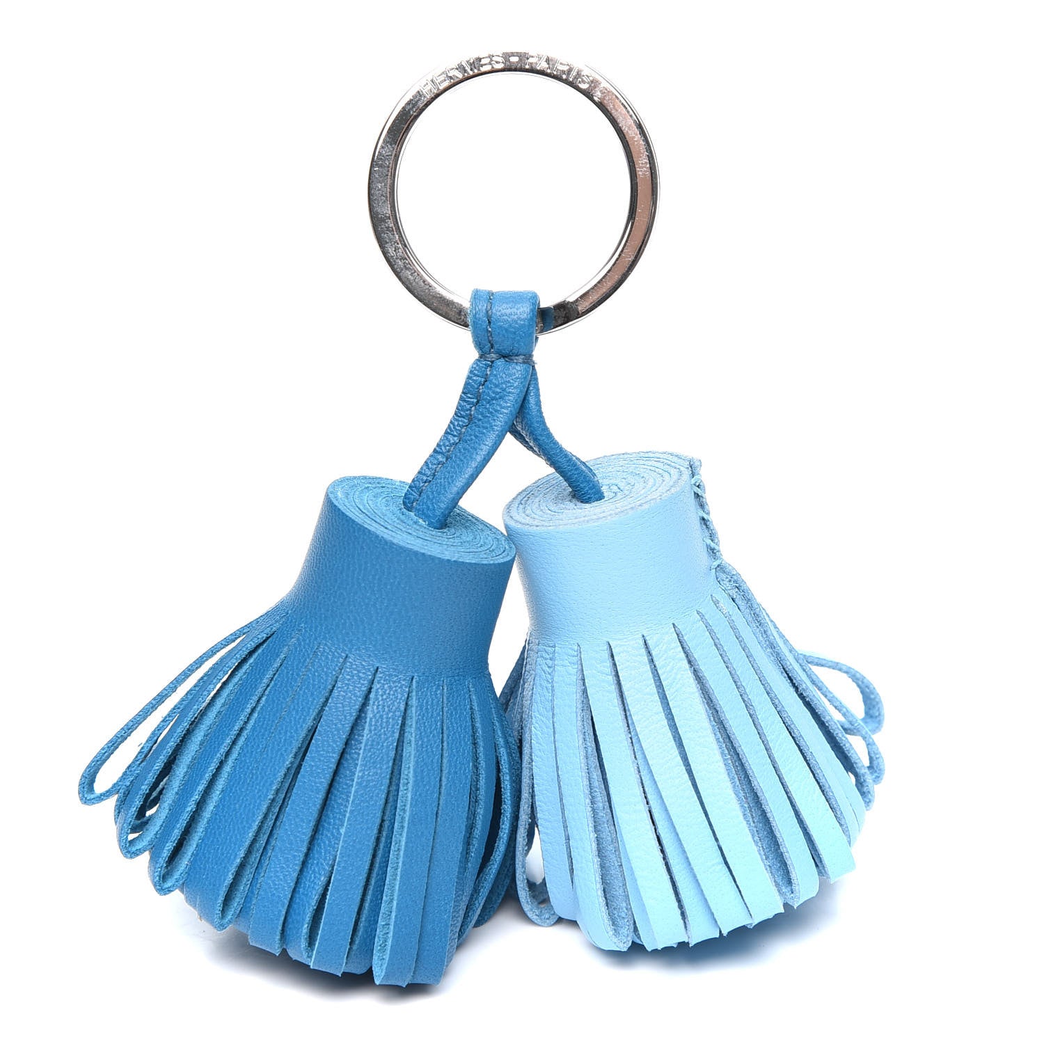 Hermes Lambskin Carmen Uno-Dos Key Holder Bleu Izmir Celeste 1 of 3