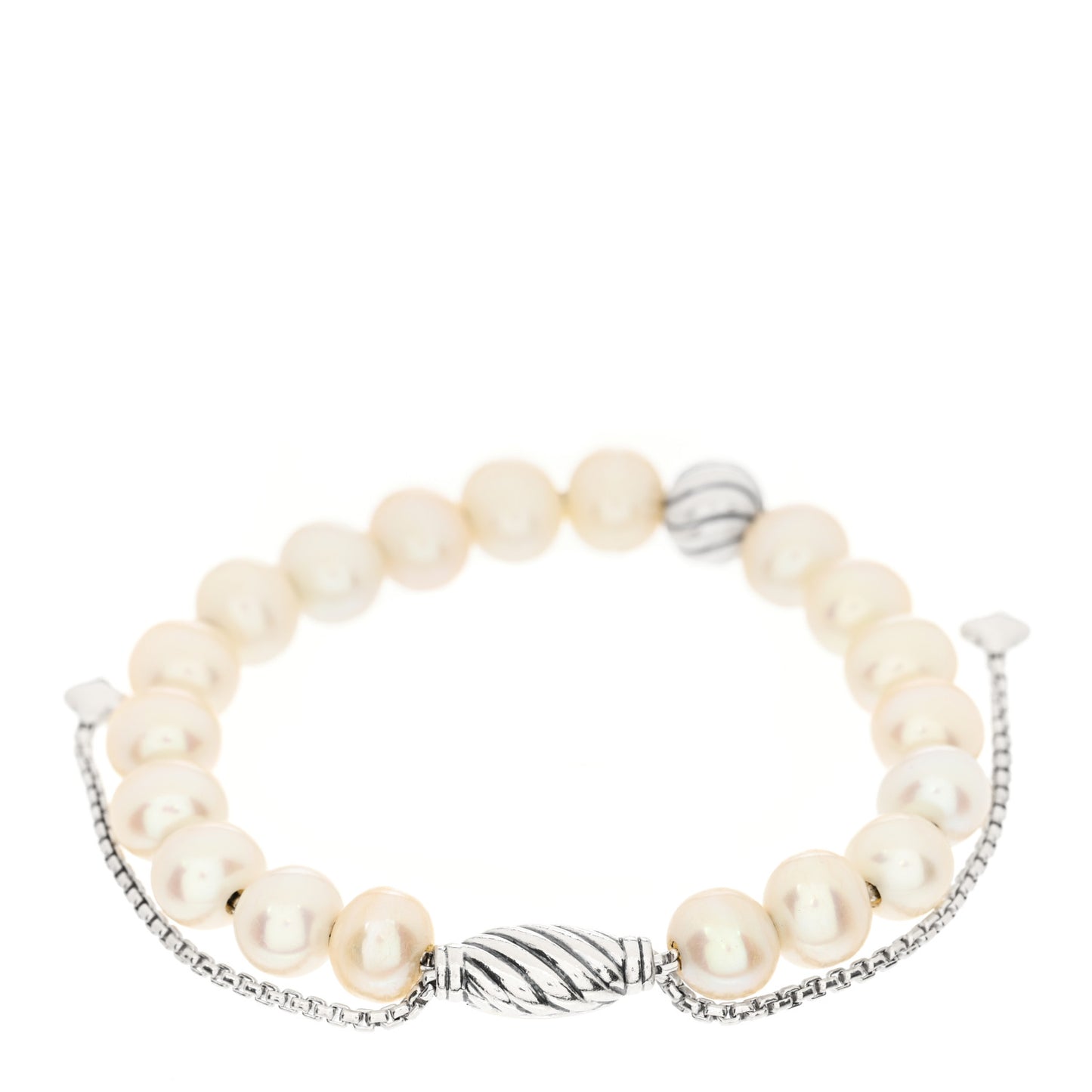 Sterling Silver Pearl 8mm Spiritual Bead Bracelet