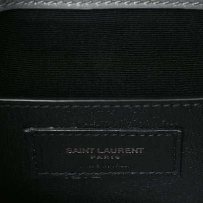 Saint Laurent Crinkled Calfskin Matelasse Monogram Baby Niki Chain Satchel Granite 6 of 10