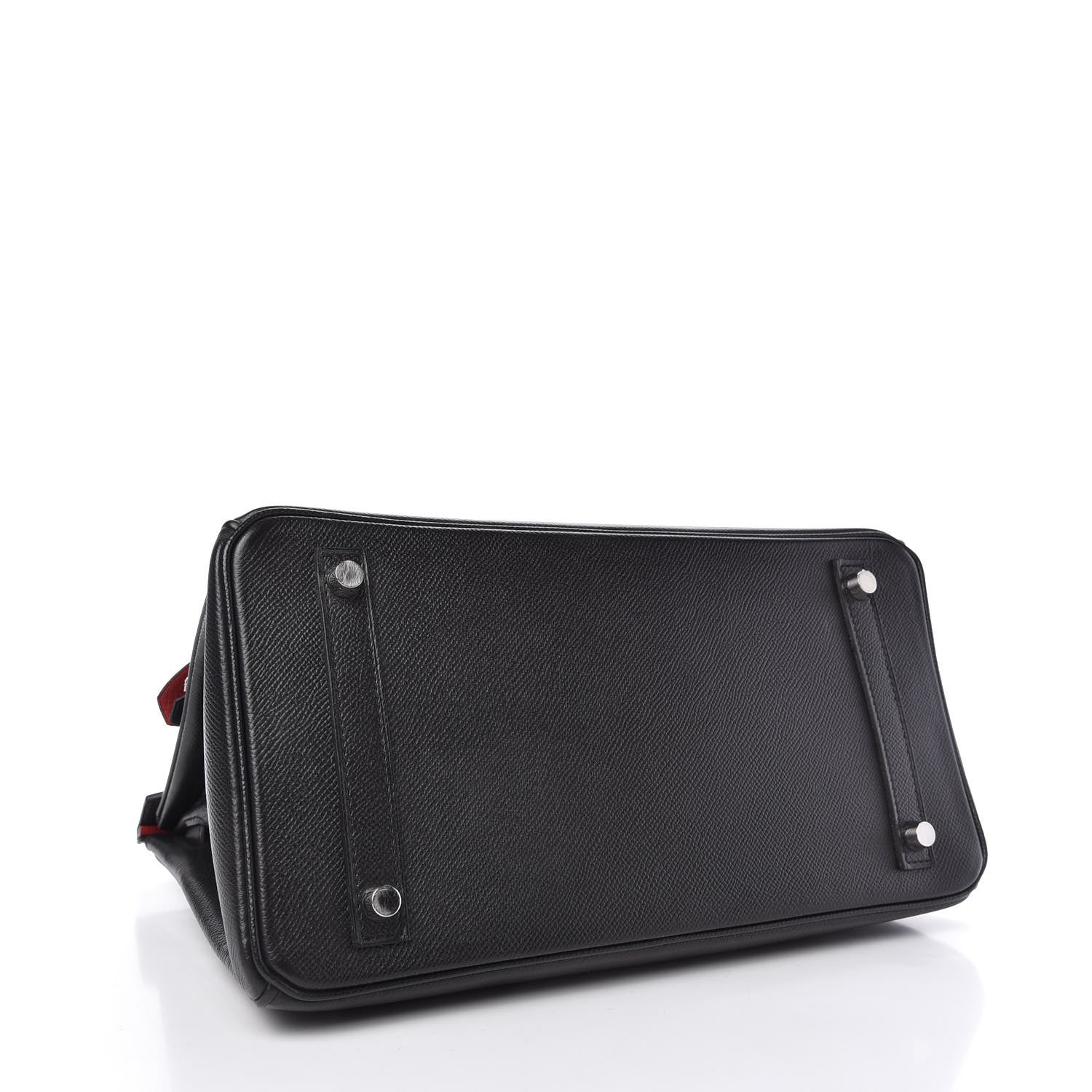 Hermes Epsom Horseshoe Birkin 30 Black Rouge Casaque 4 of 11