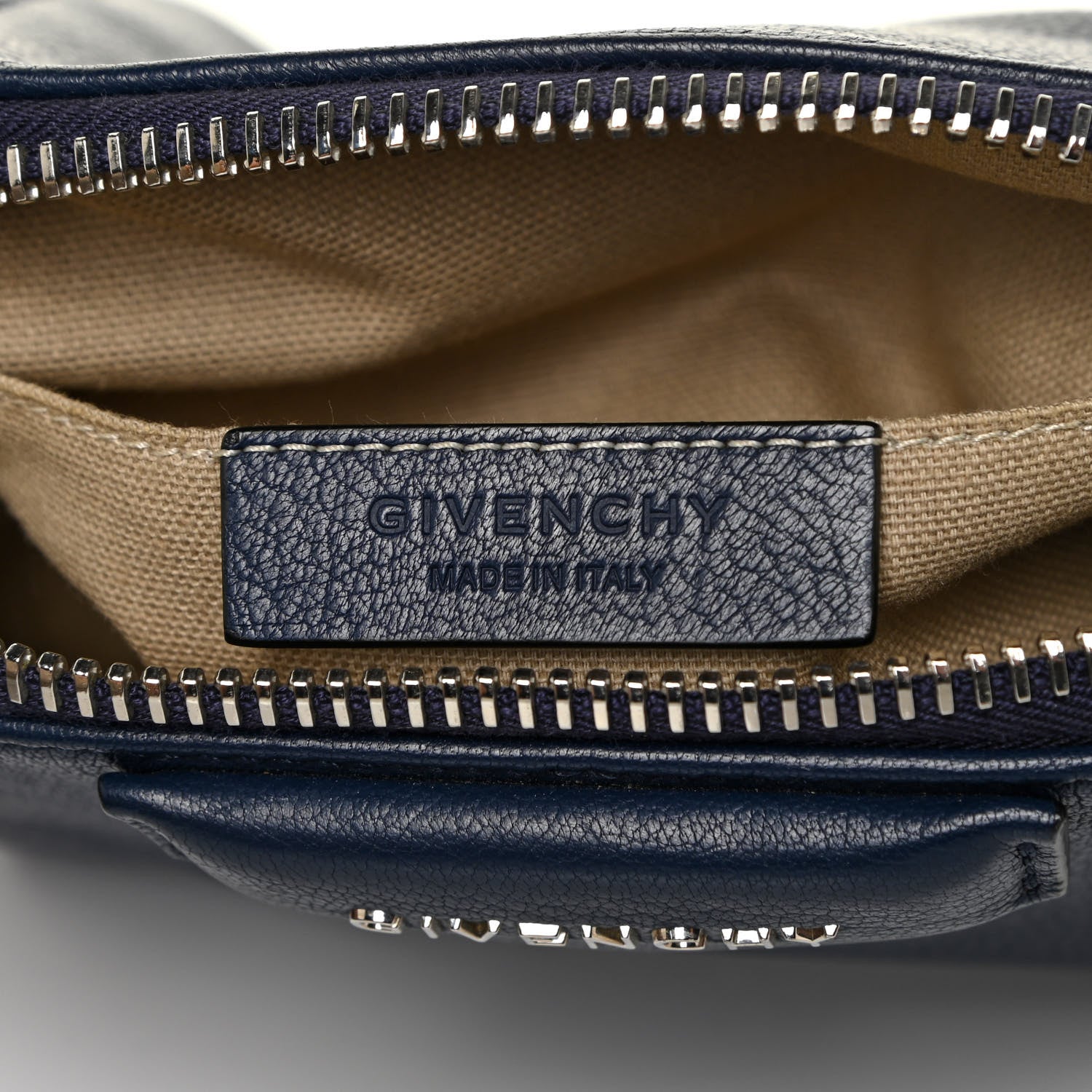 Givenchy Sugar Goatskin Small Antigona Beauty Wristlet Navy 6 of 12
