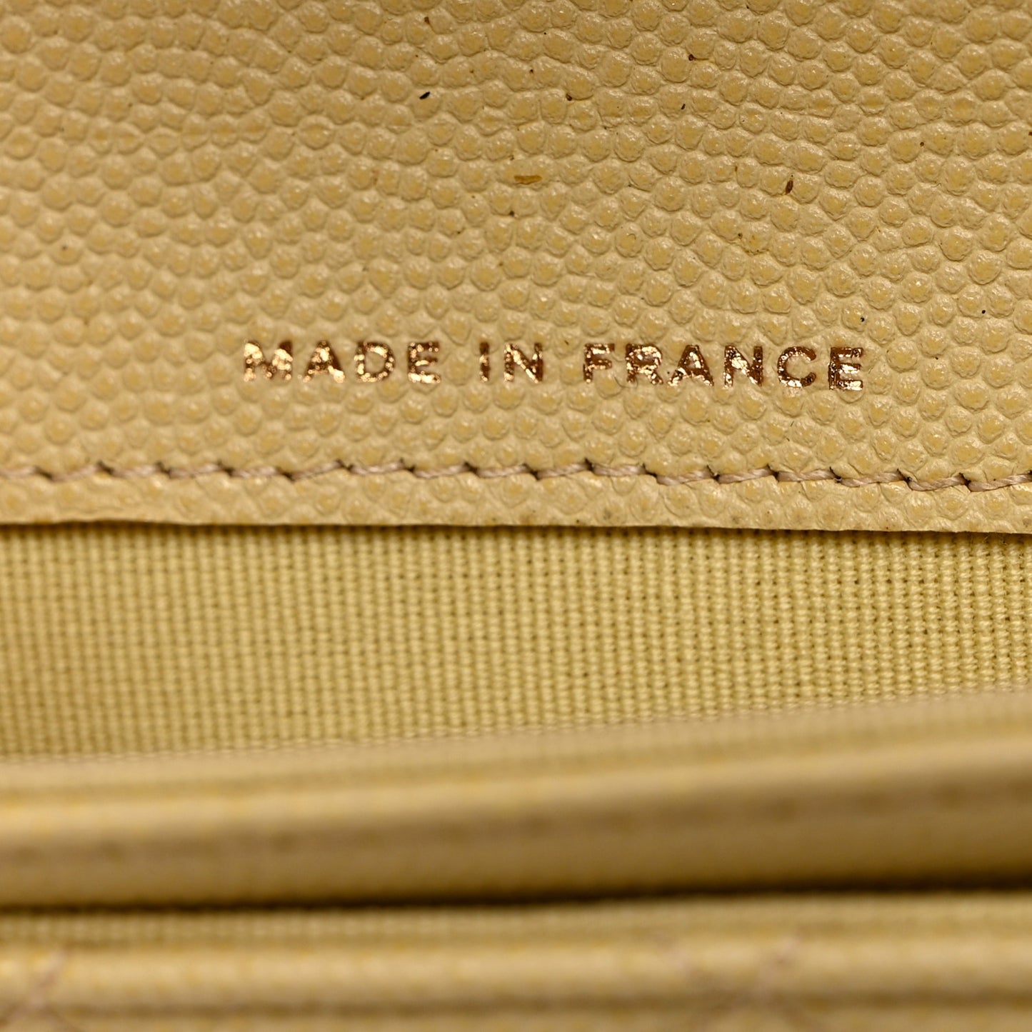Caviar Quilted Flap Card Holder Wallet Yellow