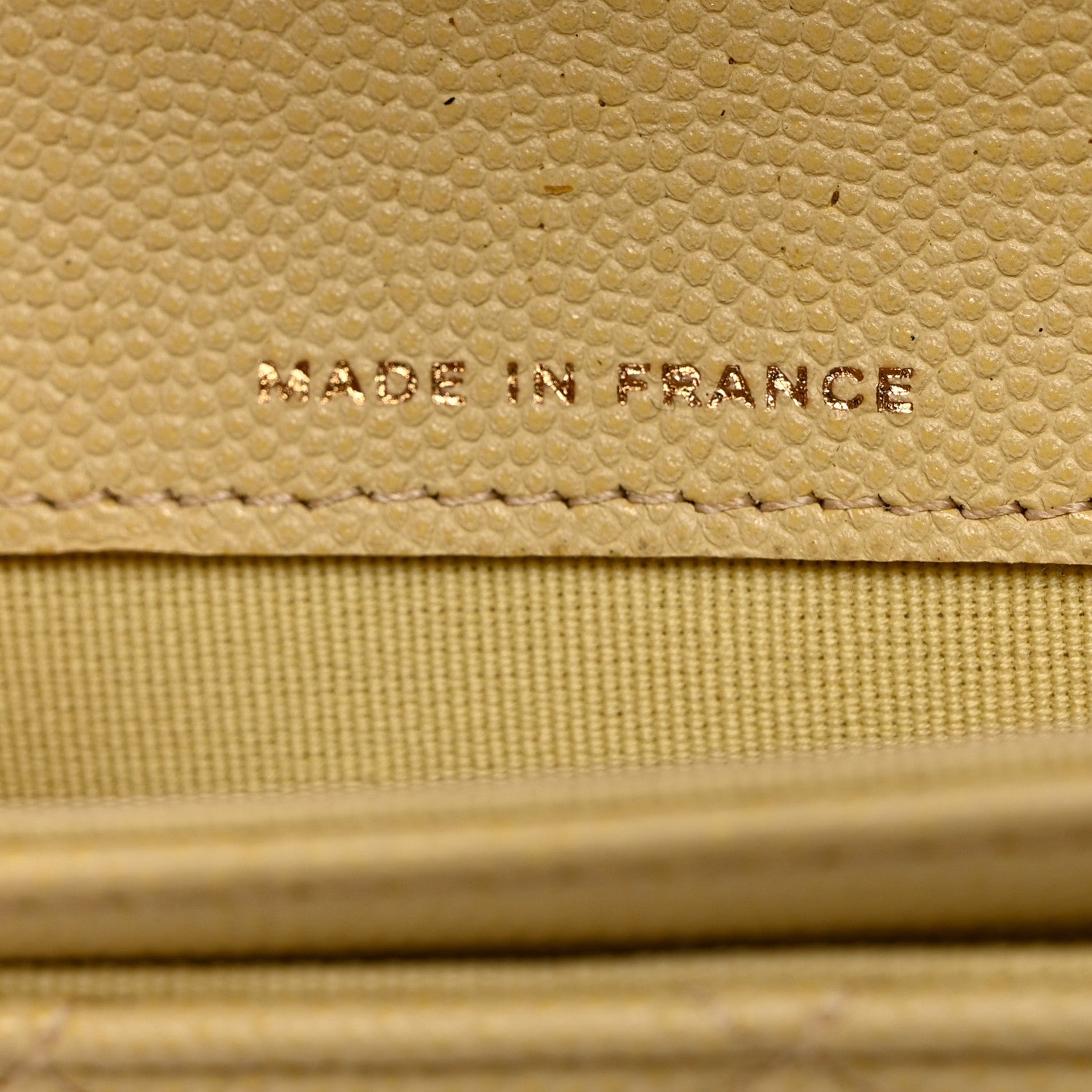 Chanel Caviar Quilted Flap Card Holder Wallet Yellow 7 of 9