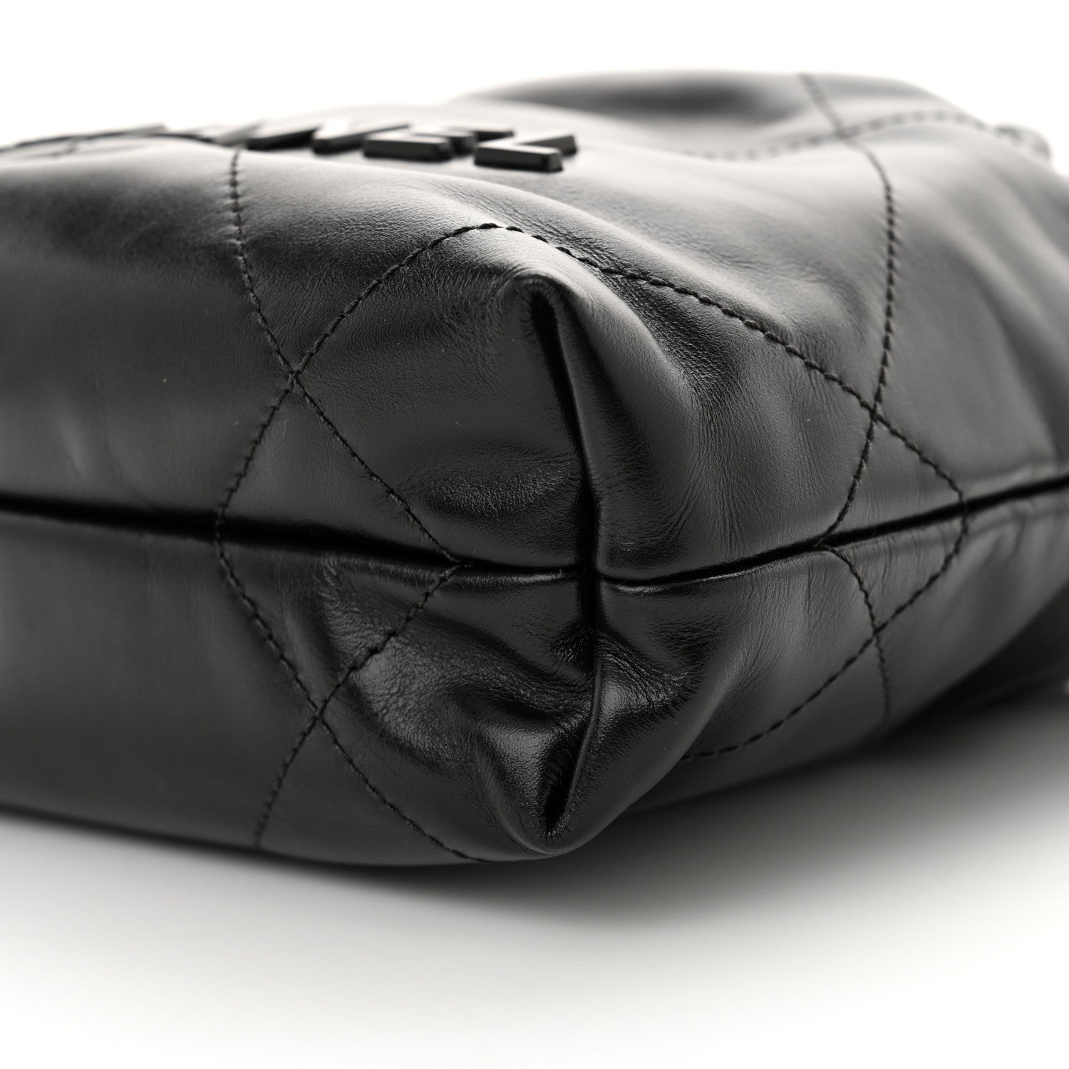 Chanel Shiny Calfskin Quilted Mini Chanel 22 So Black 10 of 11