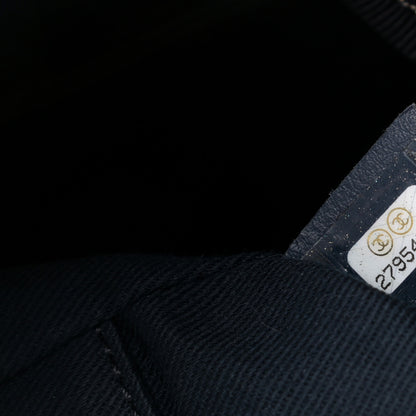 Chanel Lurex Canvas Medium Deauville Tote Navy Blue Gold 7 of 10