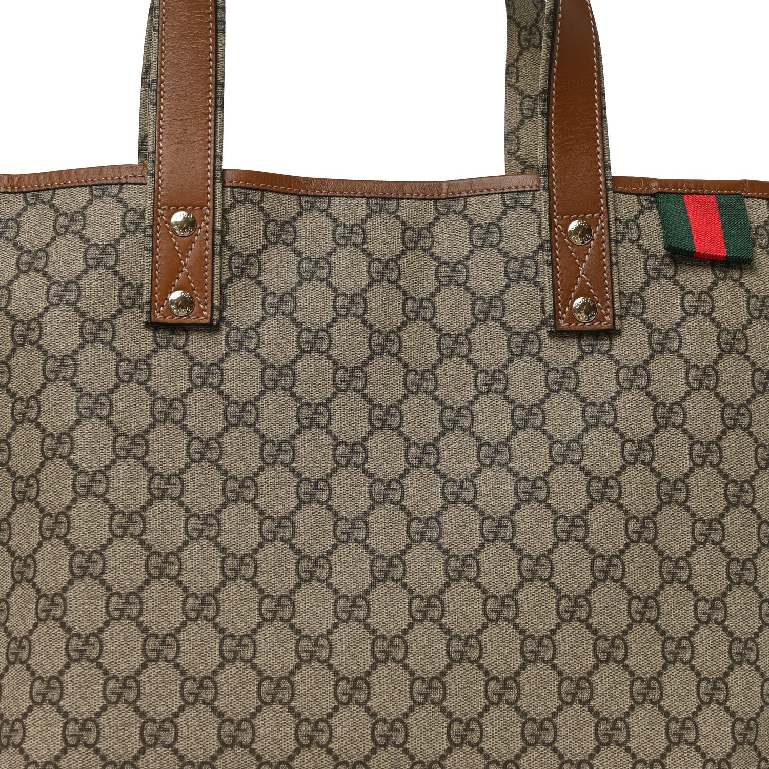 Gucci GG Plus Monogram Medium Signature Web Loop Tote Brown 8 of 10