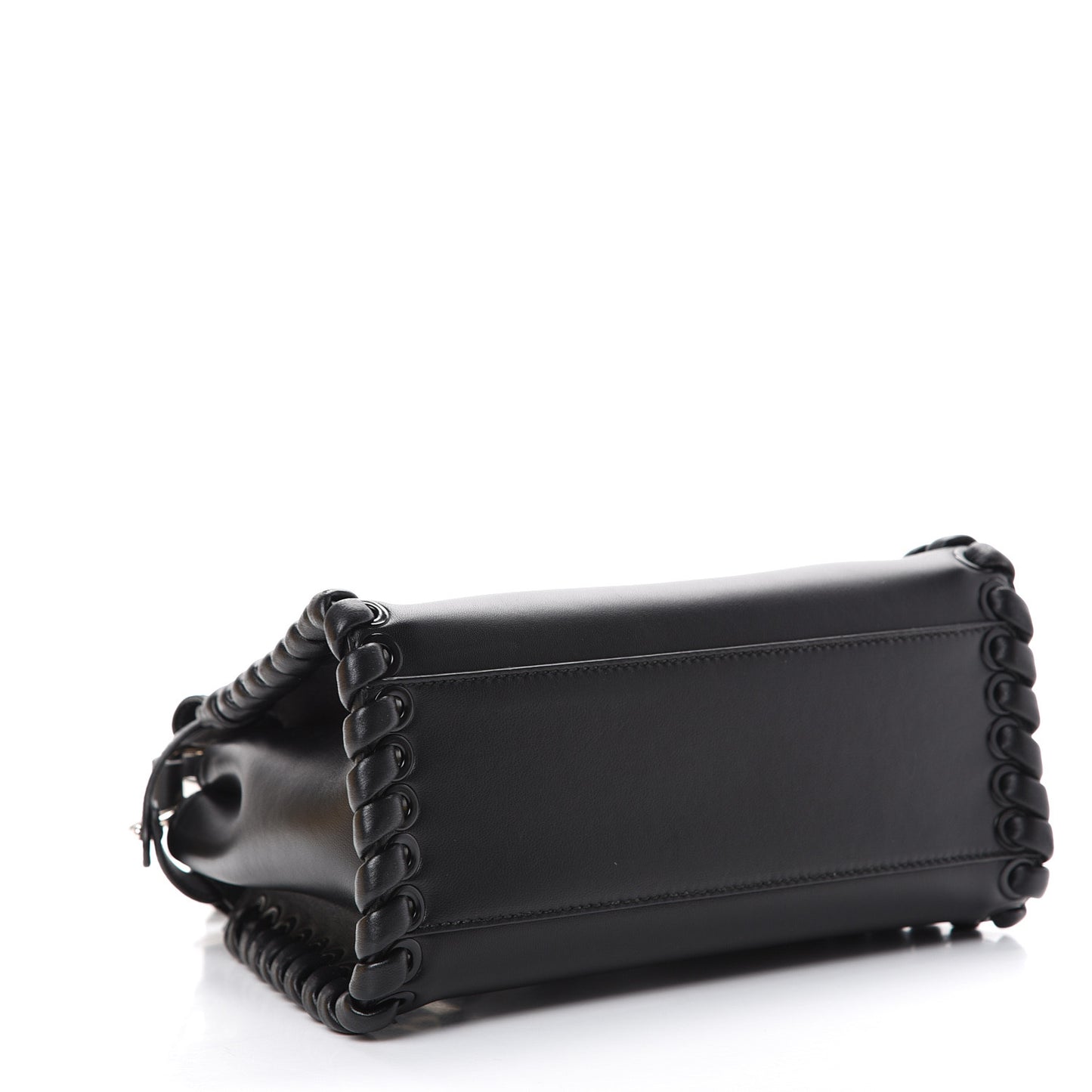 Nappa Lace Up Mini Peekaboo Iconic Satchel Black