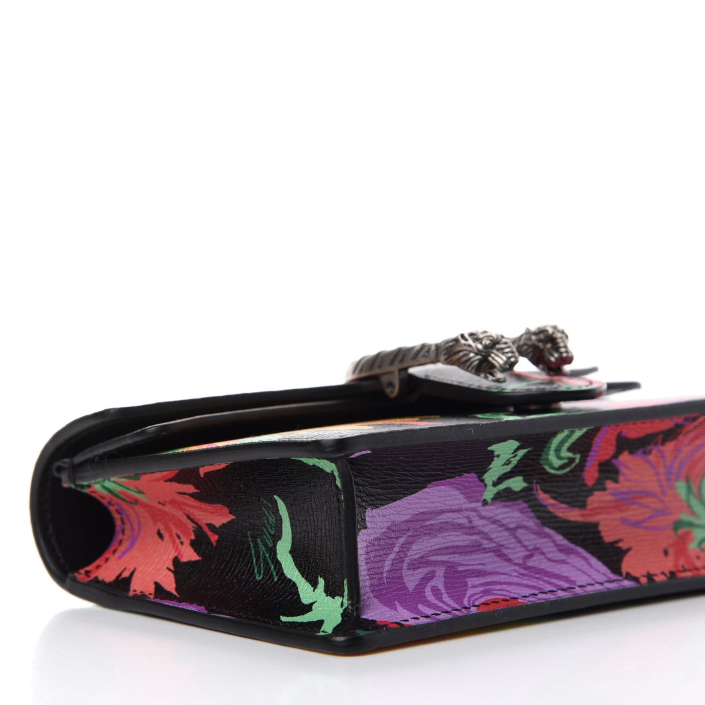 X KEN SCOTT New Shangai Calfskin Jenny Floral Print Super Mini Dionysus Shoulder Bag Black Pink