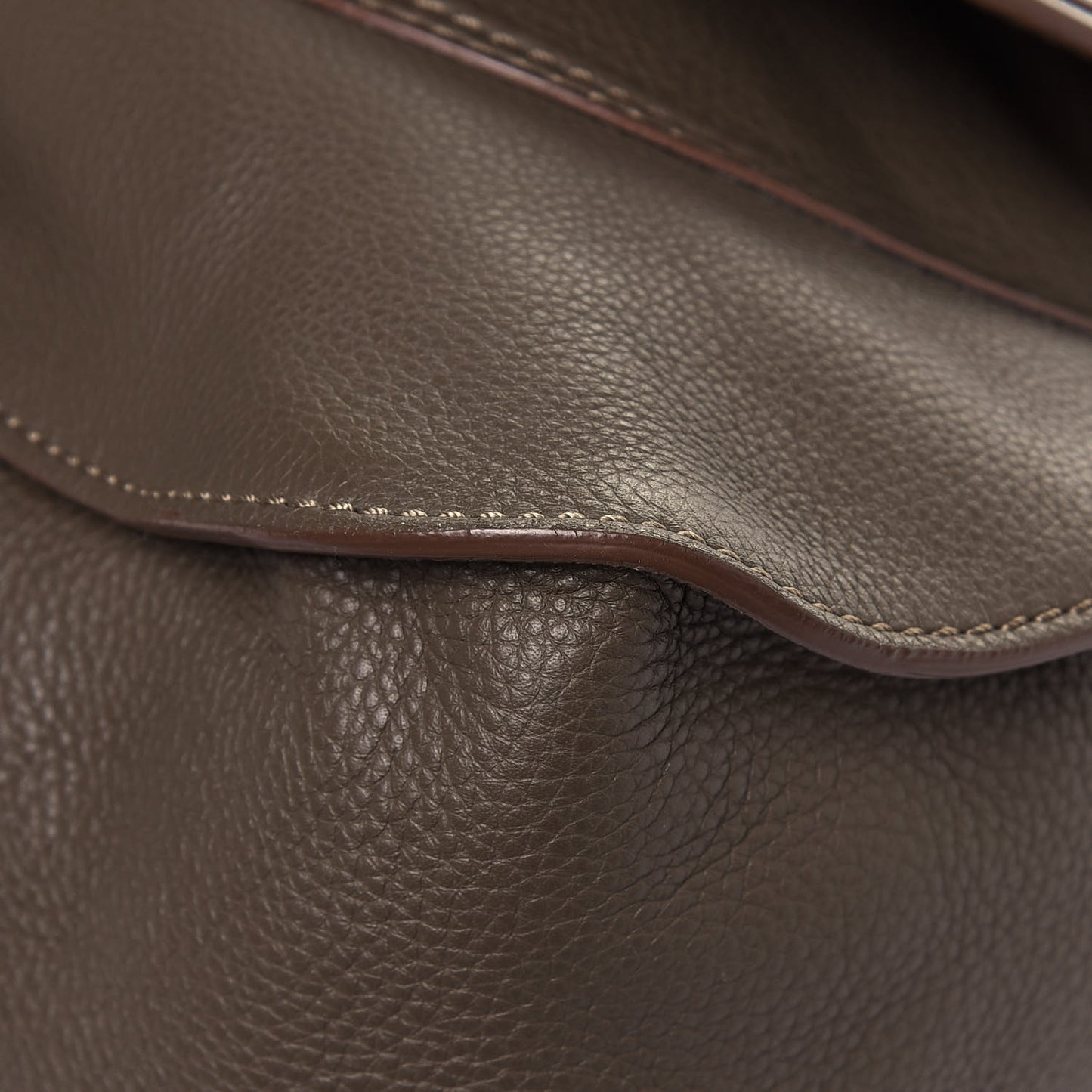 Calfskin Large Marcie Satchel Anchor Grey