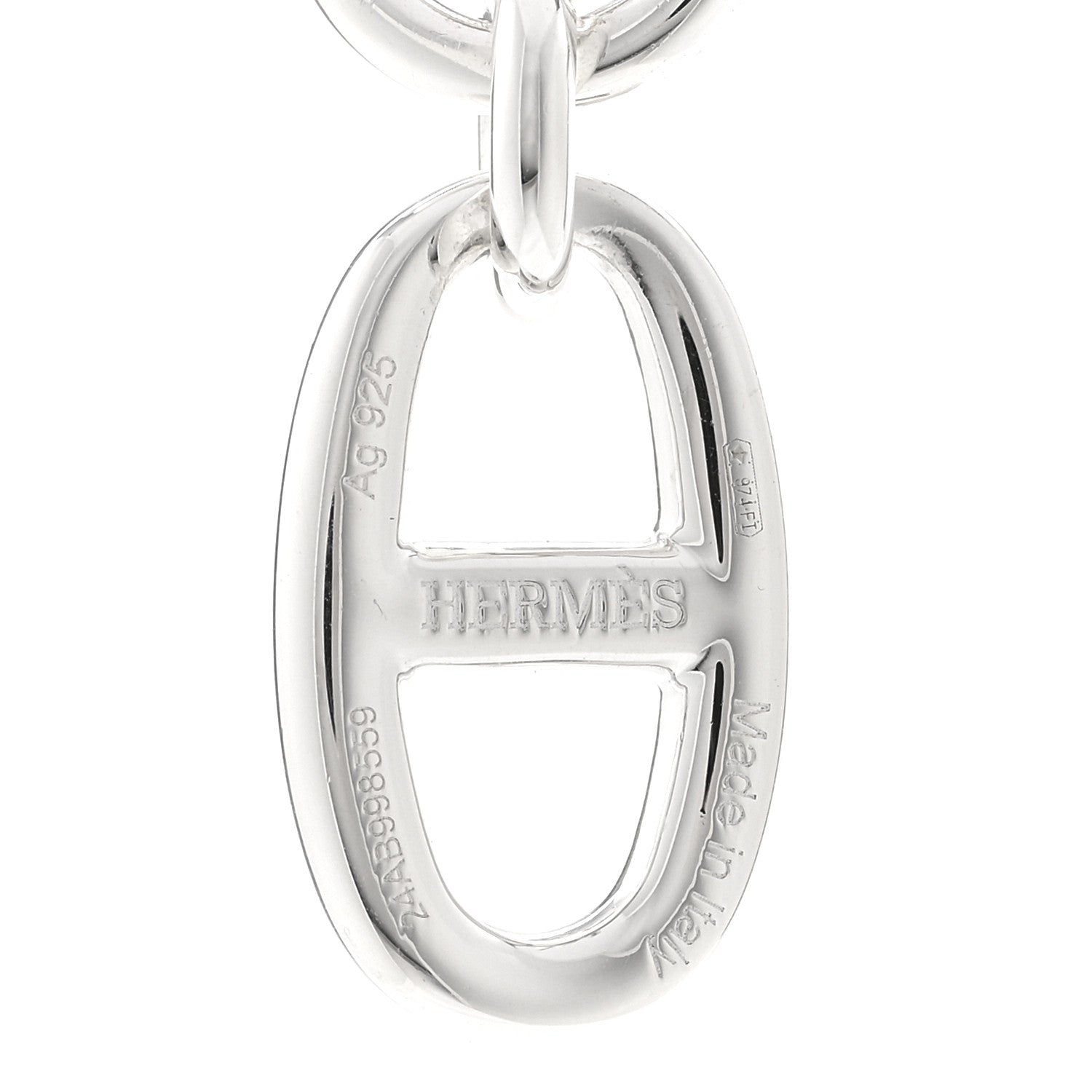 Hermes Sterling Silver Amulette Chaine d'Ancre Necklace 4 of 5