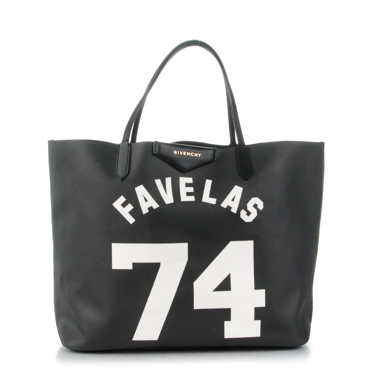 Givenchy Textured Coated Canvas Favelas Large Antigona Tote Black 1 of 9