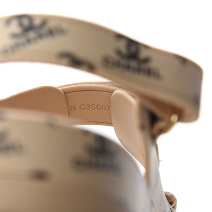 Chanel Rubber CC Dad Sandals 38 Beige 10 of 11