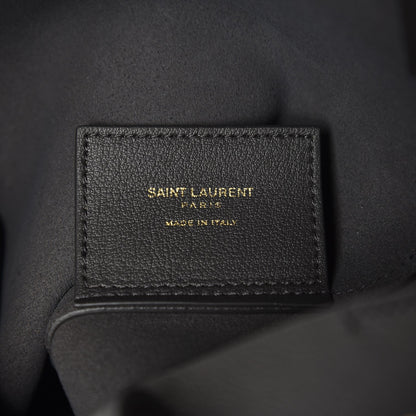 Saint Laurent Calfskin Toy Shopping Tote Dark Anthracite 7 of 9