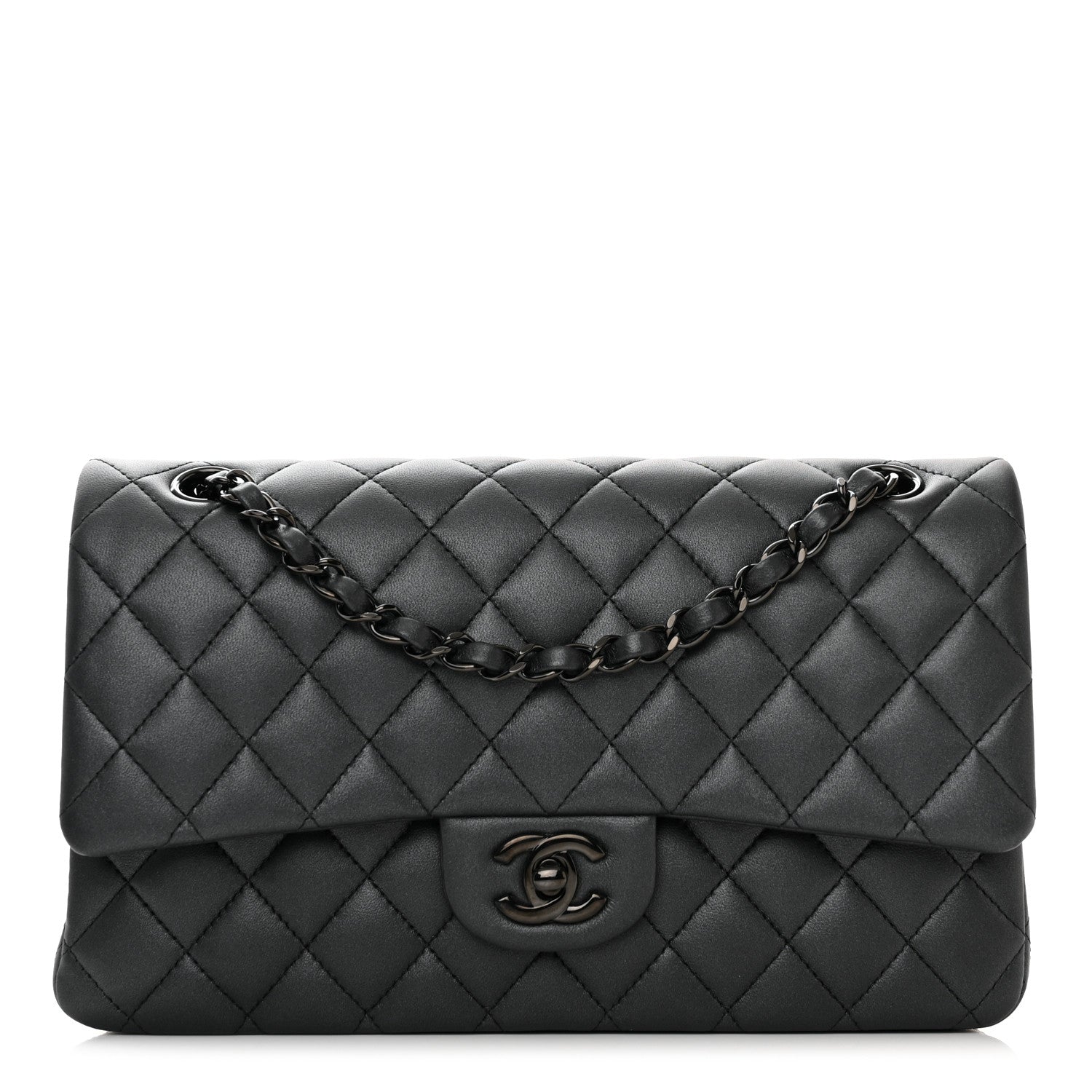Chanel Lambskin Quilted Medium Double Flap So Black 1 of 12