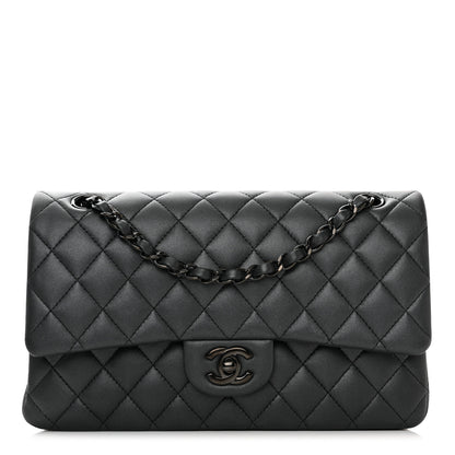 Chanel Lambskin Quilted Medium Double Flap So Black 1 of 12