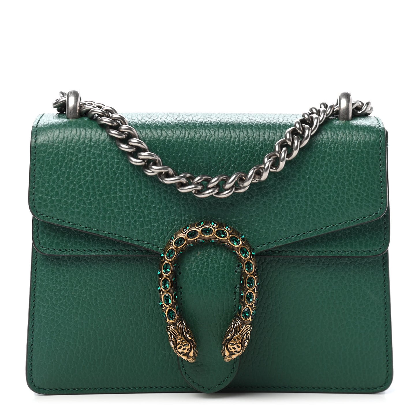 Calfskin Mini Dionysus Shoulder Bag Emerald