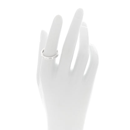 Tiffany Sterling Silver Narrow 1837 Band Ring 54 7 2 of 4