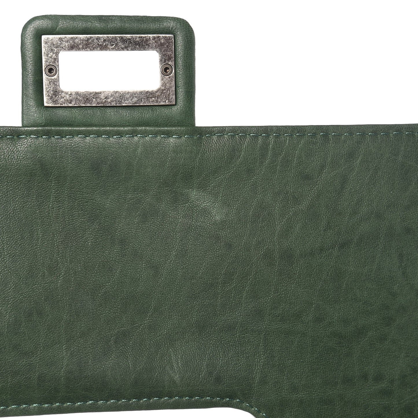 Washed Lambskin Jumbo Take Away Flap Green