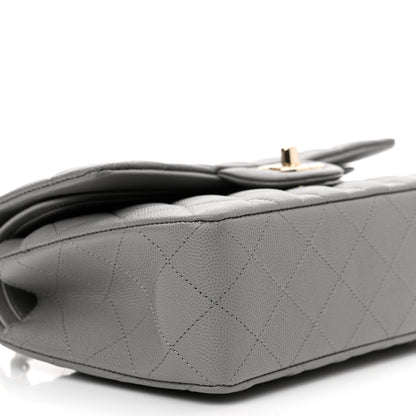 Chanel Caviar Quilted Small Double Flap Grey 8 of 10