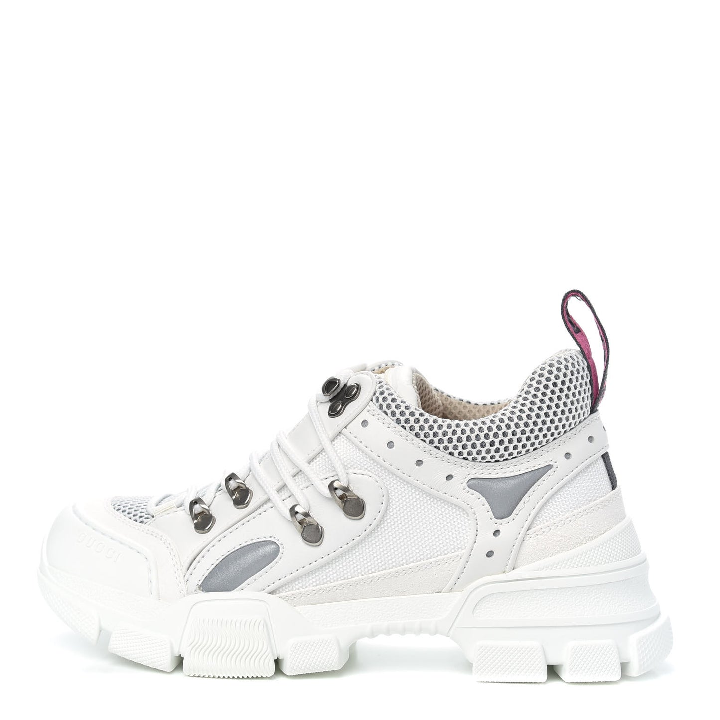 X SEGA Mesh Calfskin Suede Womens Flashtrek Sneakers 37 Great White