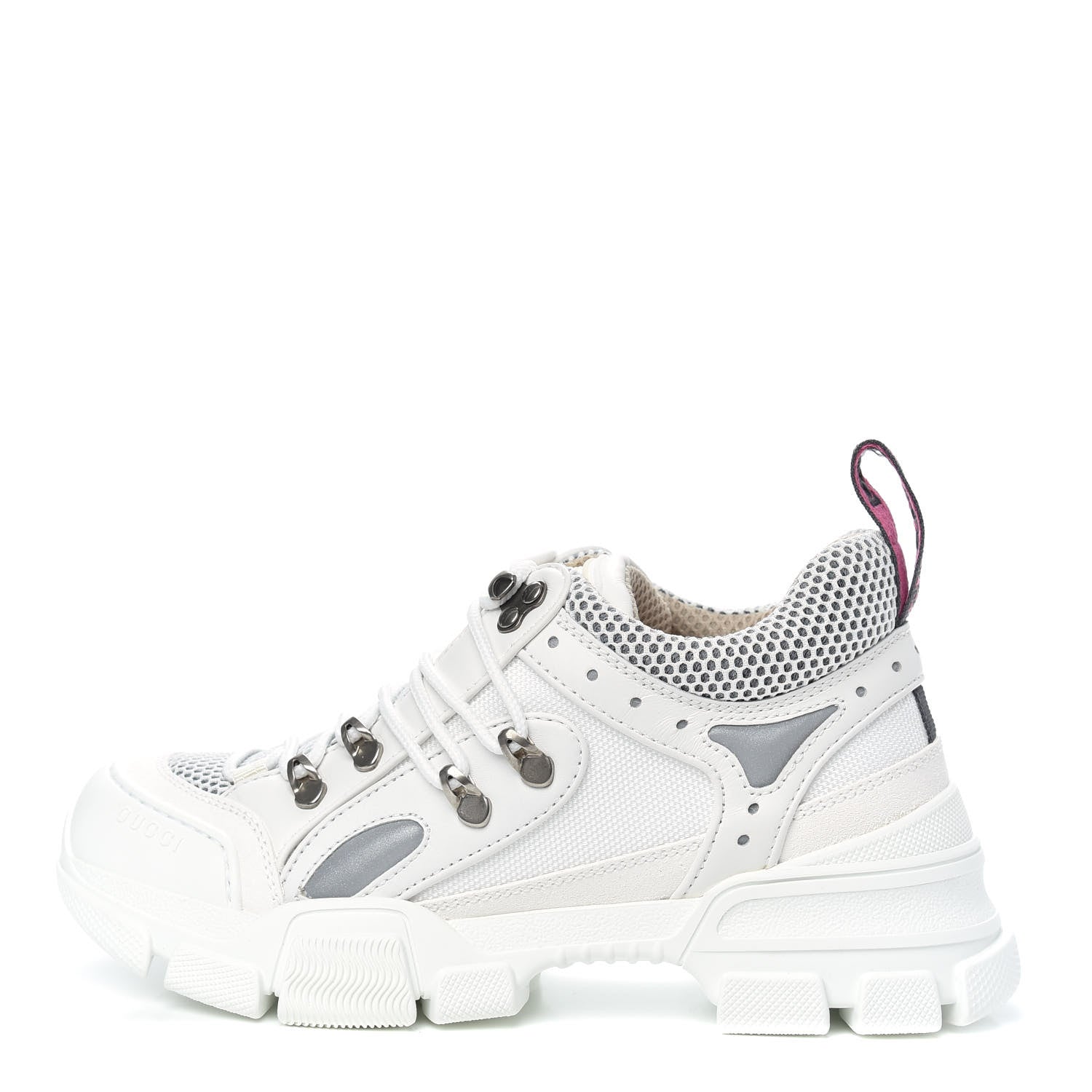 Gucci X SEGA Mesh Calfskin Suede Womens Flashtrek Sneakers 37 Great White 1 of 8
