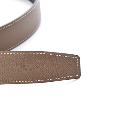 Hermes Swift Epsom 32mm Belt Strap 100 Black Etoupe 8 of 9