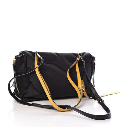 Prada Tessuto Nylon Etiquette Flap Black Soleil 3 of 10