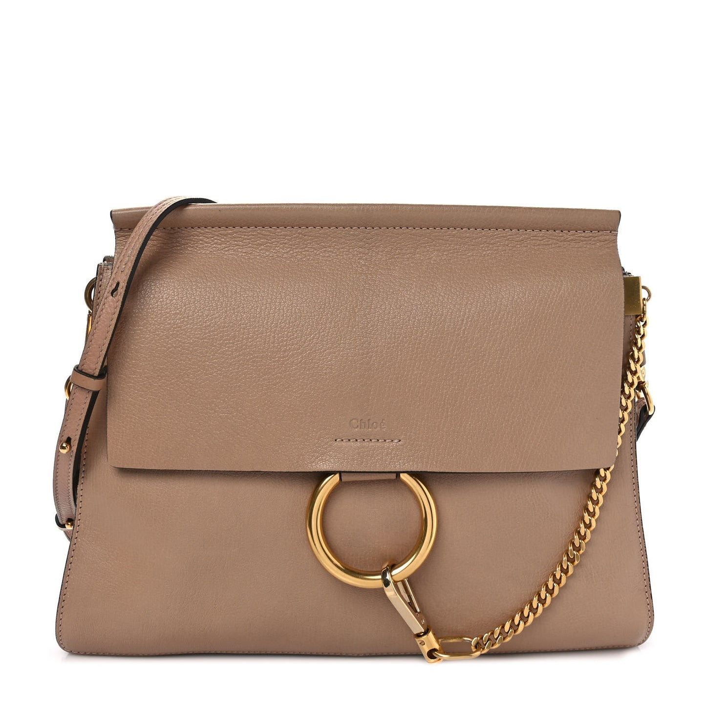 Goatskin Medium Faye Shoulder Bag Tan