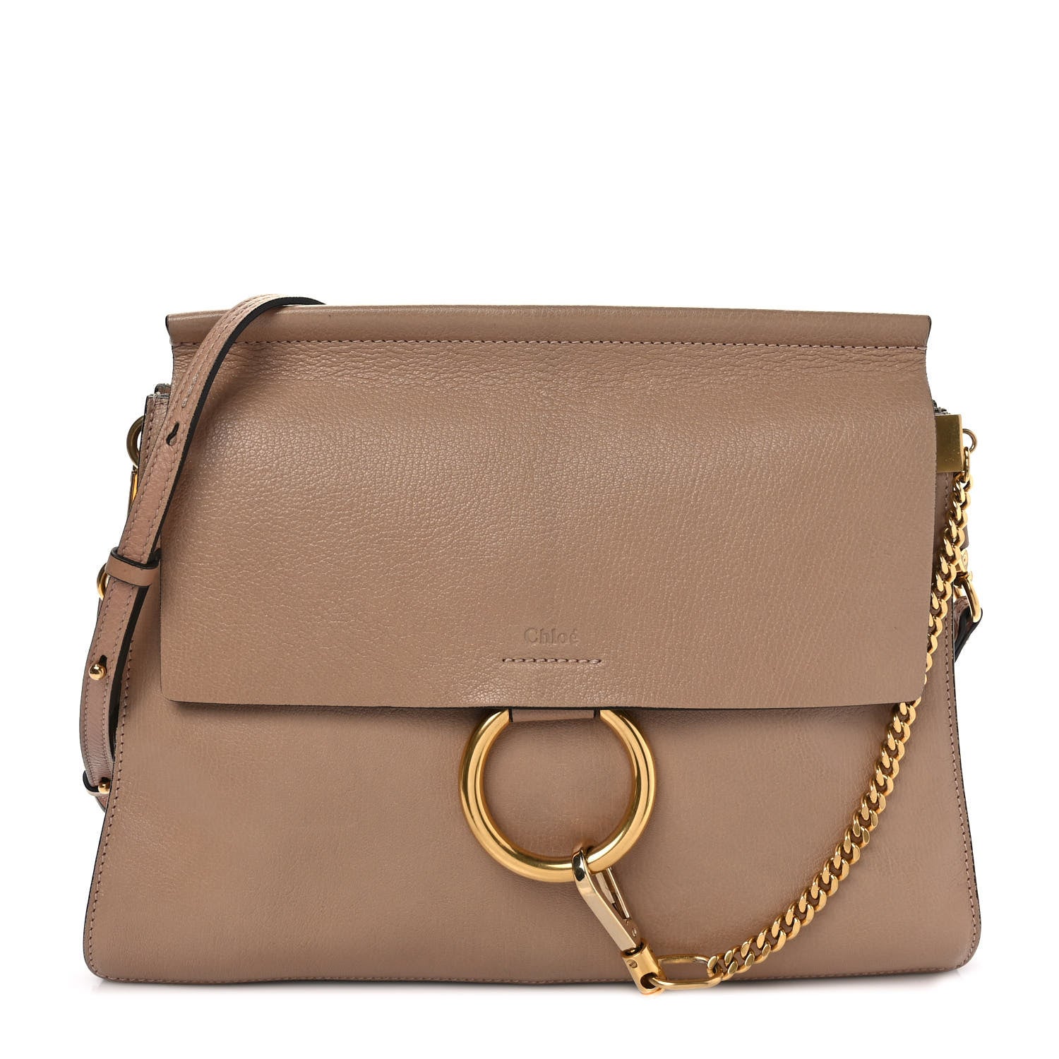 Chloe Goatskin Medium Faye Shoulder Bag Tan 1 of 7