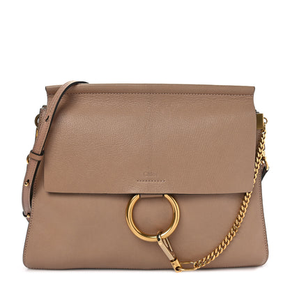 Chloe Goatskin Medium Faye Shoulder Bag Tan 1 of 7