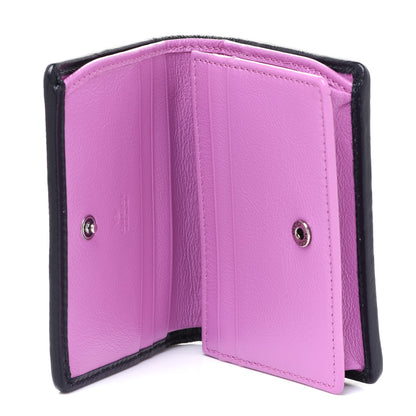 Gucci Monogram Multicolor Matelasse Diagonal GG Marmont Card Case Wallet Green Blue Yellow Candy Mousse 5 of 8